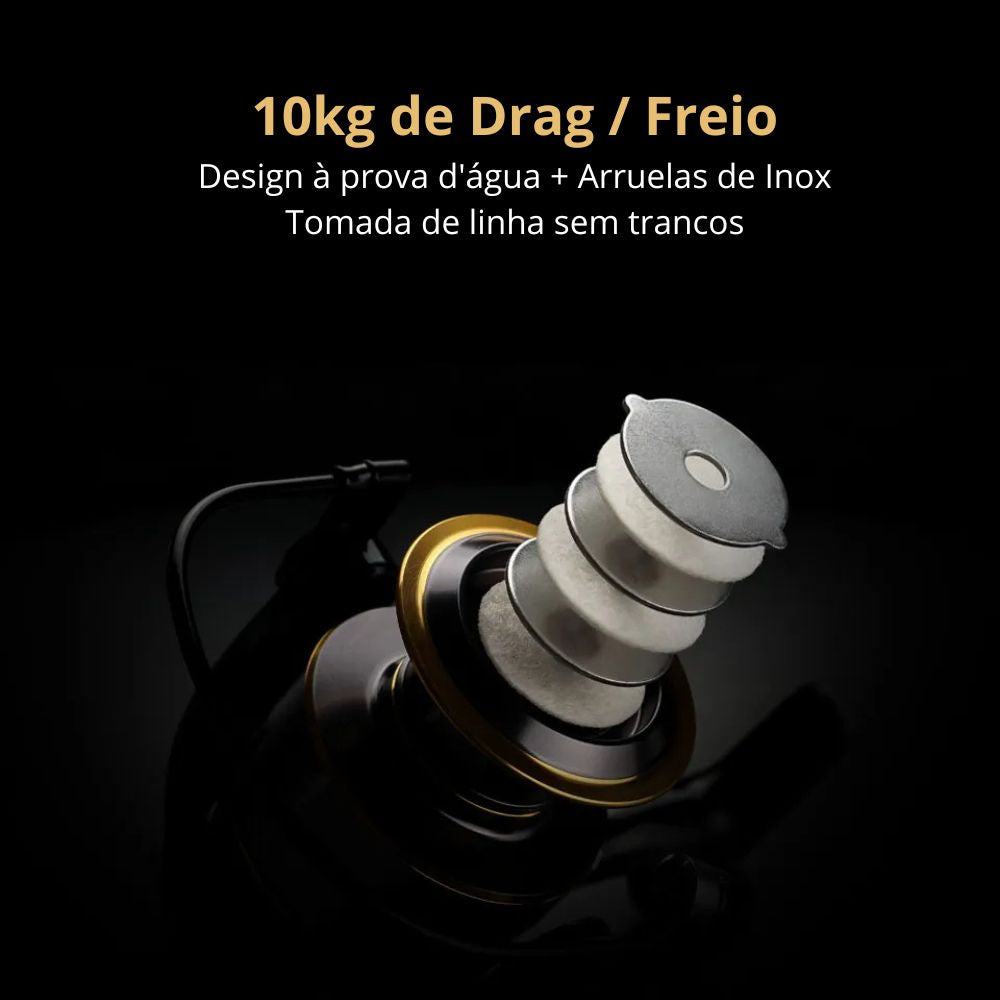 Molinete RYOBI RY Drag 10kg 7 Rol. 5.2:1