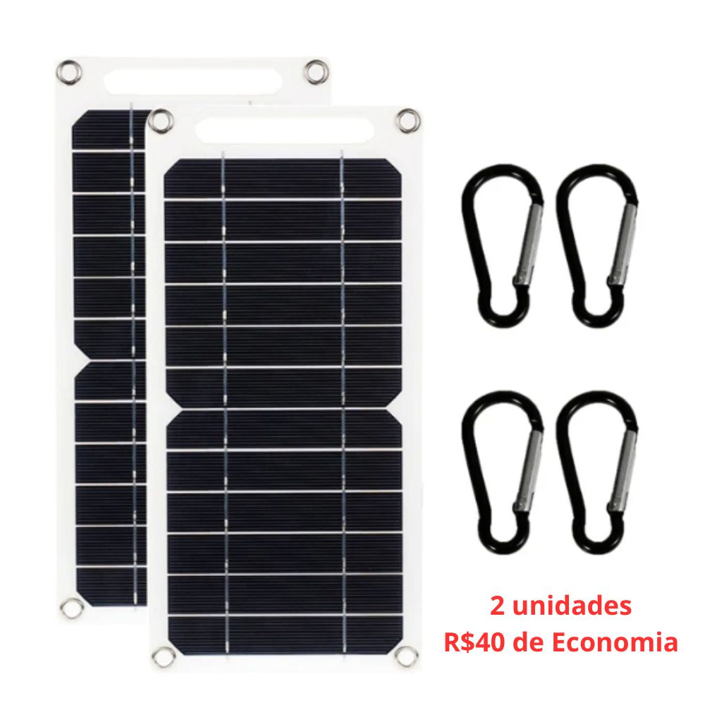 Carregador de Celular Painel Solar USB 30W a prova d'água