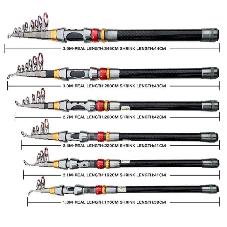 Kit de Pesca Vara de Carbono + Molinete Ghotda 13 Rol. 5000