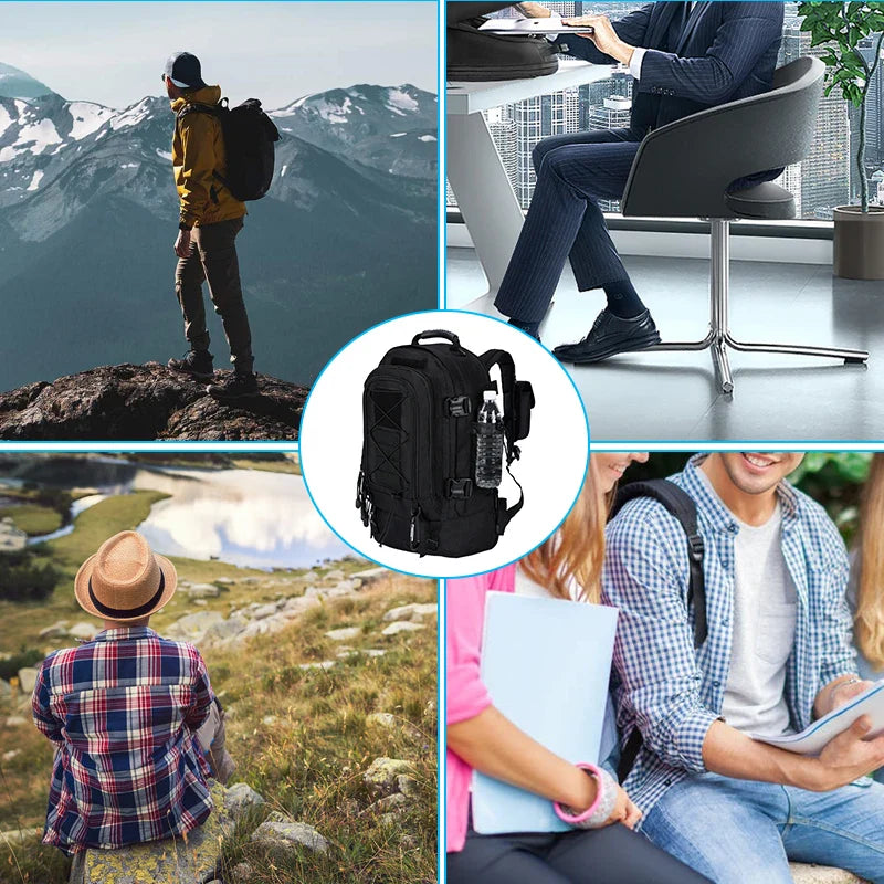 Grande capacidade 40l 65l ao ar livre tático militar mochila viagem caminhadas acampamento ferramenta de pesca mochila para homens