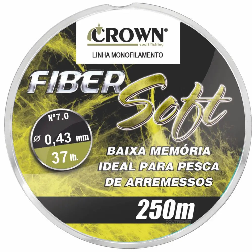 Linha Crown Fiber Soft Amarela 0,43mm 37 lbs 250m