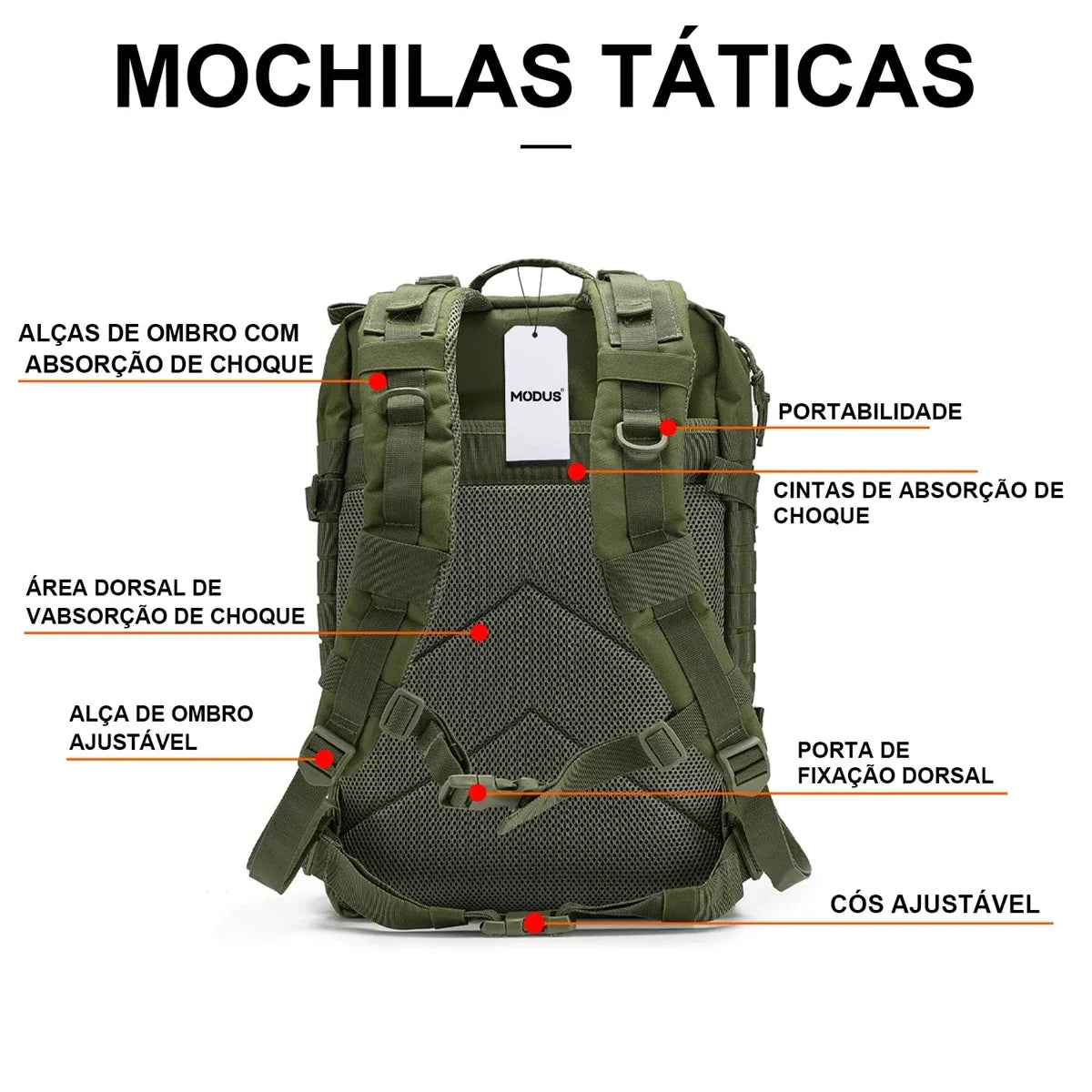 Mochila Tática Militar Impermeável 50L