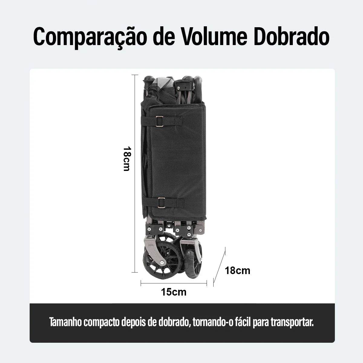 Carrinho de Carga Dobrável Multifuncional – 100kg de Capacidade