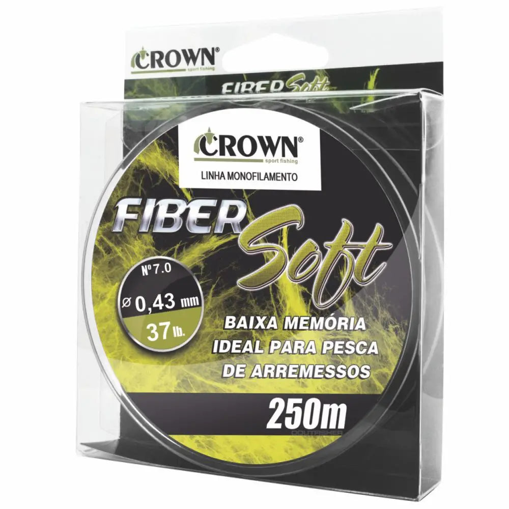 Linha Crown Fiber Soft Amarela 0,43mm 37 lbs 250m