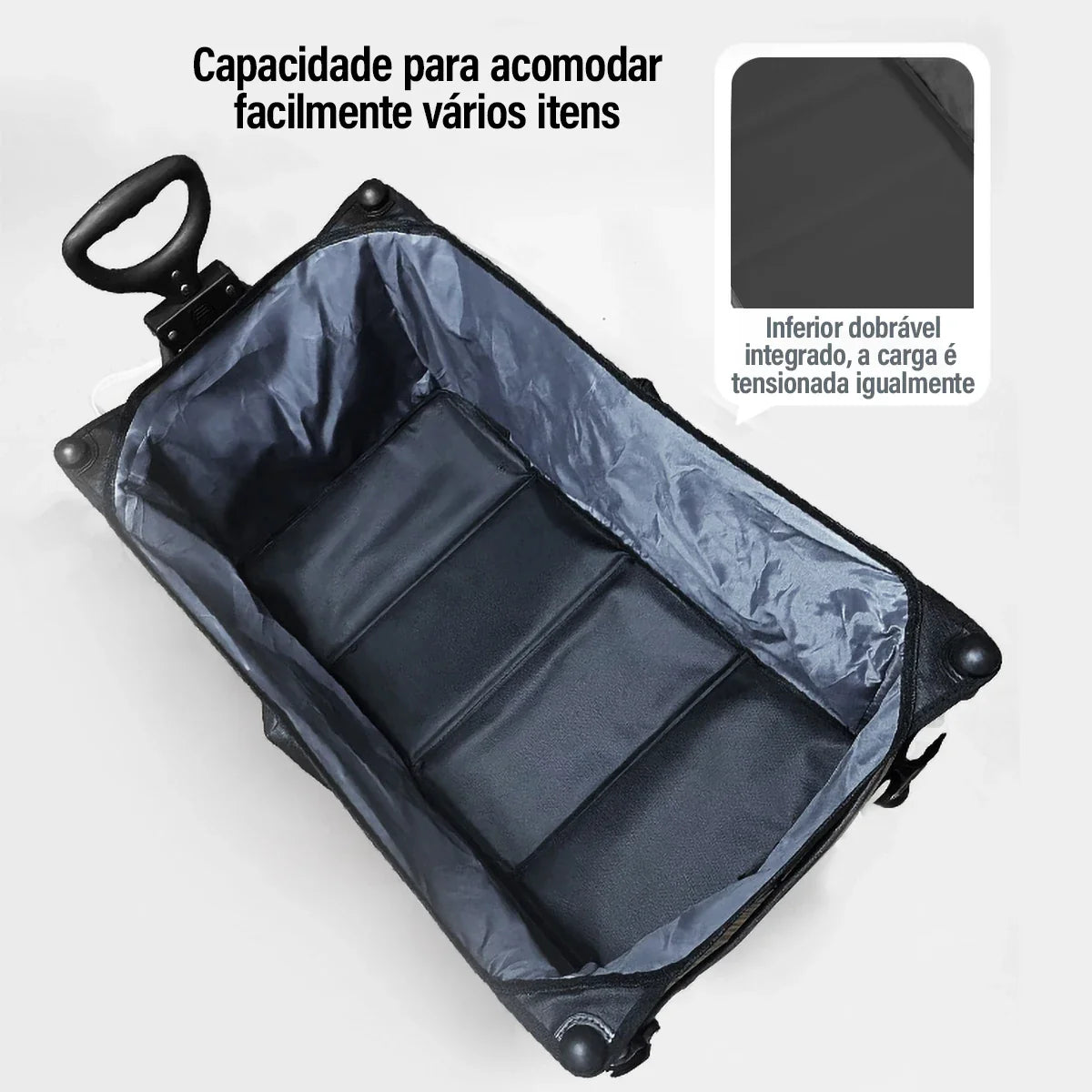Carrinho de Carga Dobrável Multifuncional – 100kg de Capacidade