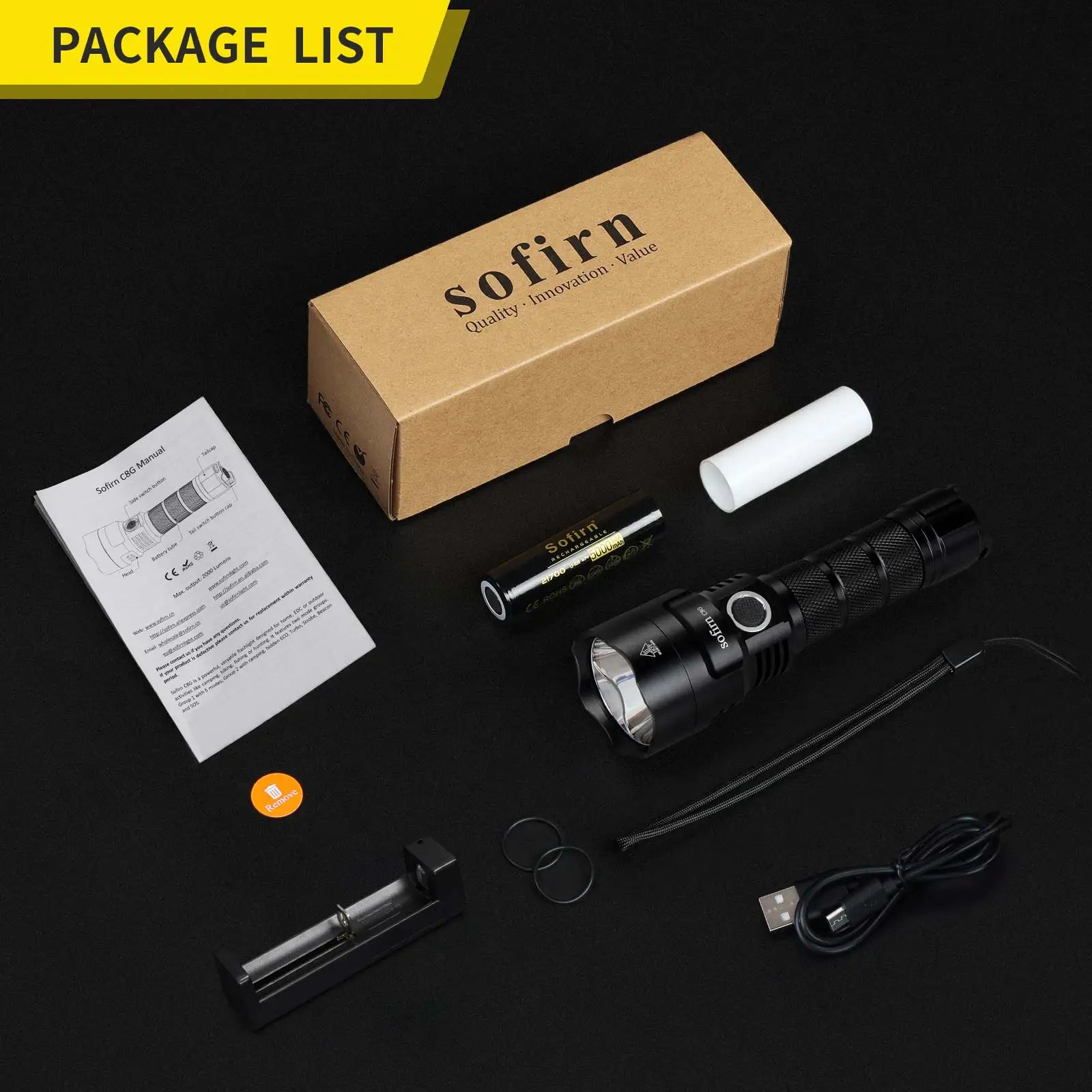 Lanterna LED Recarregável Sofir C8G