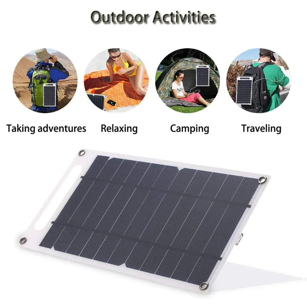 Carregador de Celular Painel Solar USB 30W a prova d'água