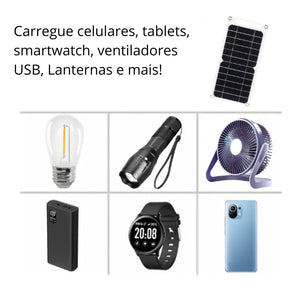 Carregador de Celular Painel Solar USB 30W a prova d'água