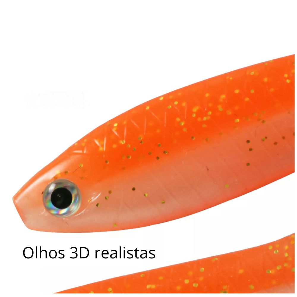 Manati Shad - Pacote 10 iscas + 5 anzóis