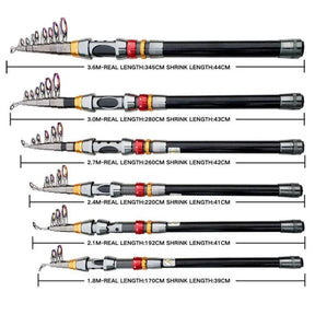 Kit de Pesca Vara de Carbono + Molinete Ghotda 13 Rol. 5000