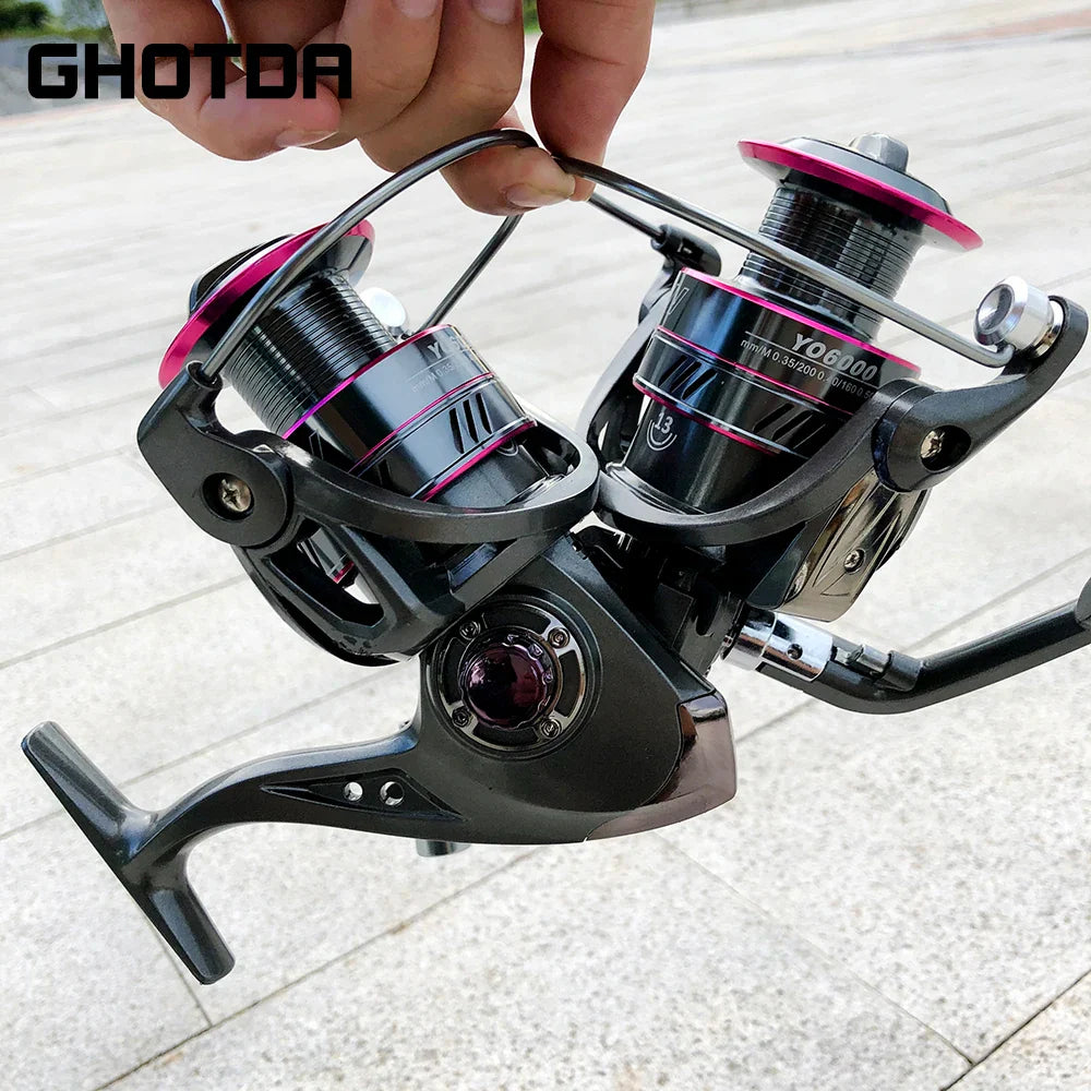 Kit de Pesca Vara de Carbono + Molinete Ghotda 13 Rol. 5000