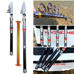 Kit de Pesca Vara de Carbono + Molinete Ghotda 13 Rol. 5000