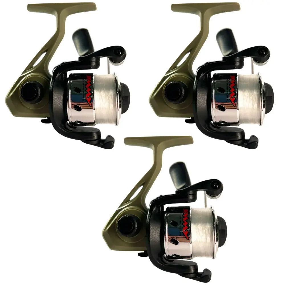 Kit 3 Molinete Marine Sports Jimmy Verde Com Linha
