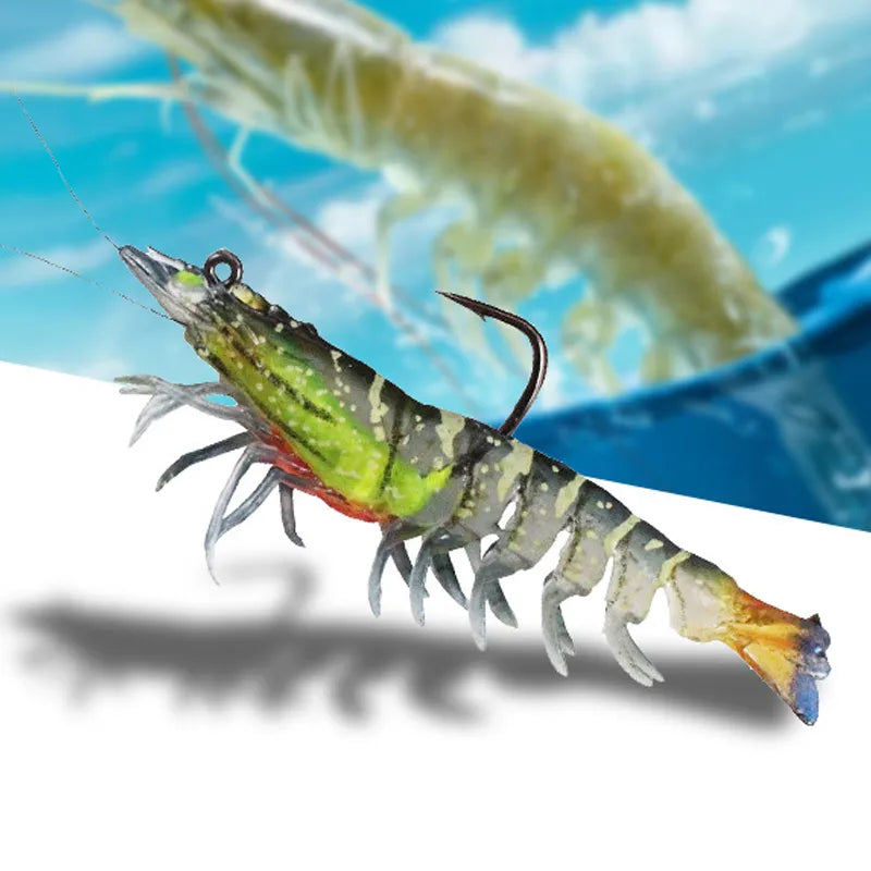 Camarão Artificial Magic Shrimp GLOW Camarões artificiais com olhos glow