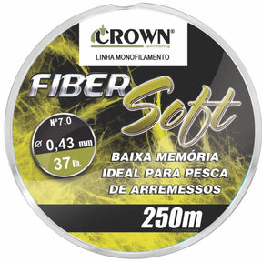 Linha Crown Fiber Soft Amarela 0,43mm 37 lbs 250m