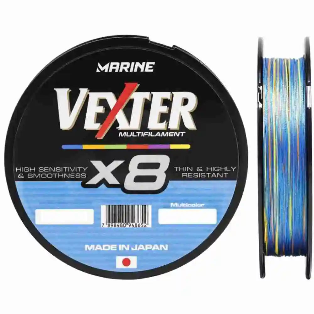 Linha Multifilamento Marine Sports Vexter X8 0,25mm 300m Multicolor