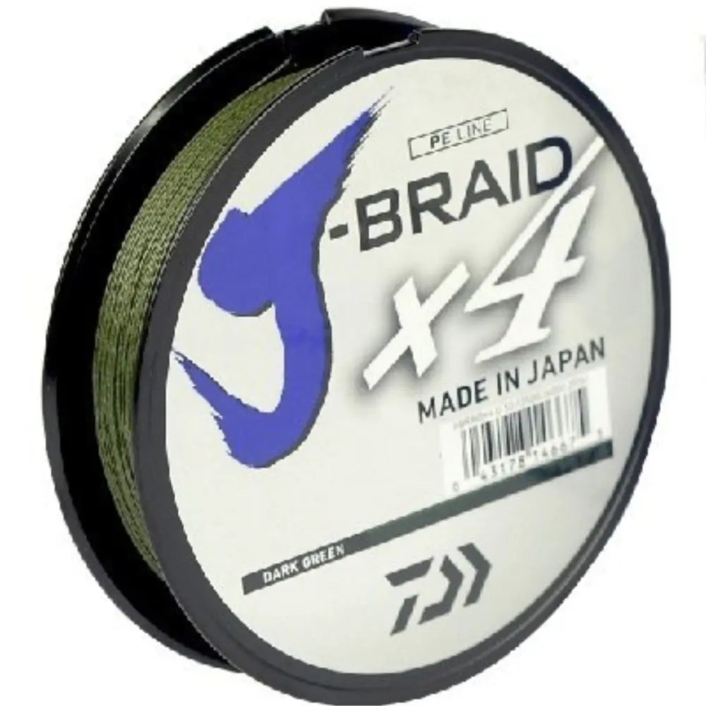 Linha Multifilamento Daiwa J-Braid X4 20lb 0,21mm Dark Green 135m