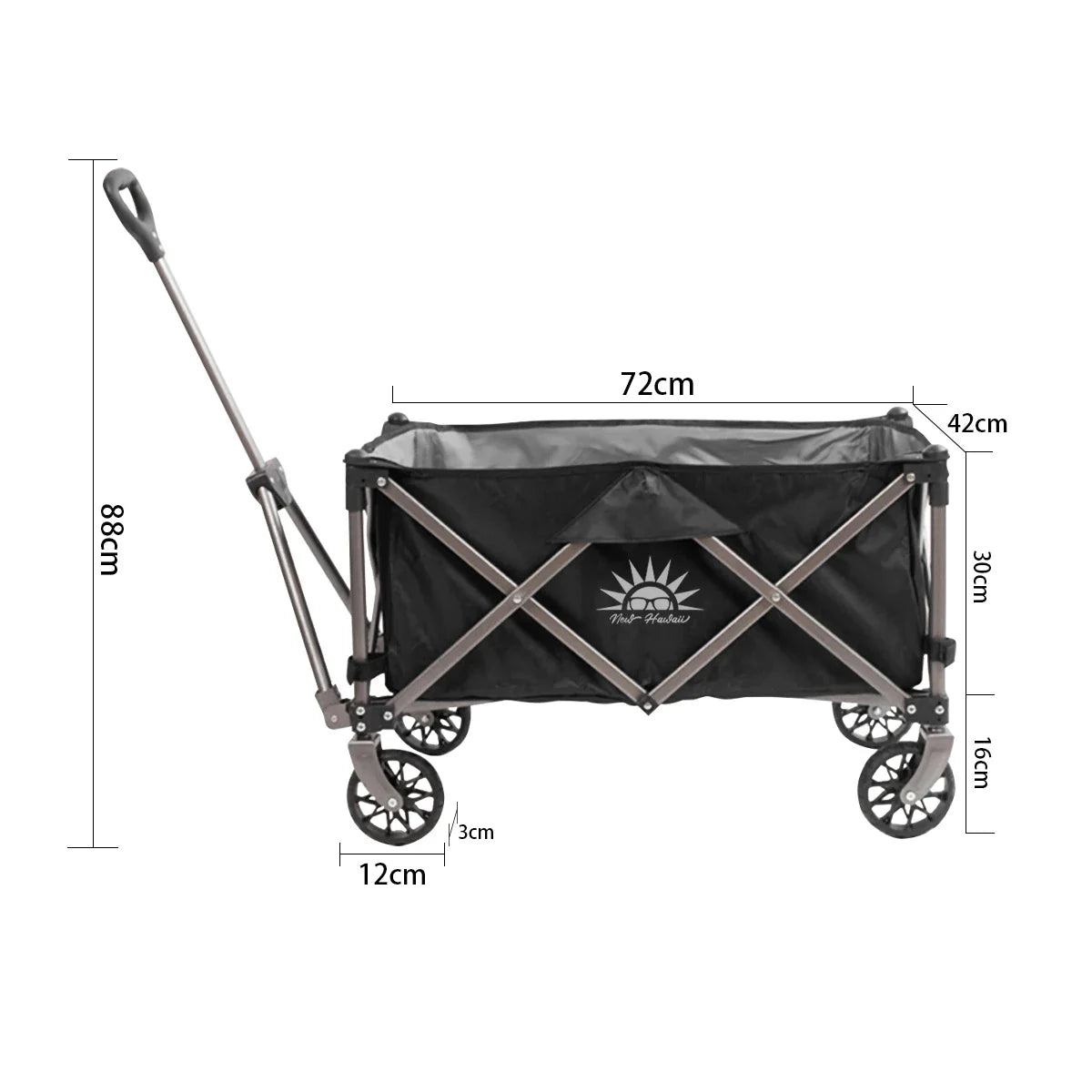 Carrinho de Carga Dobrável Multifuncional – 100kg de Capacidade