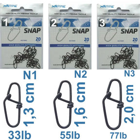 Kit Snap De Pesca Quick Lock N1 N2 N3 Marine Sports
