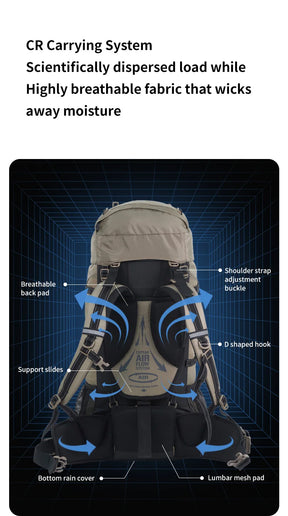 Mochila Naturehike 80L – Professional Mountain Backpack
