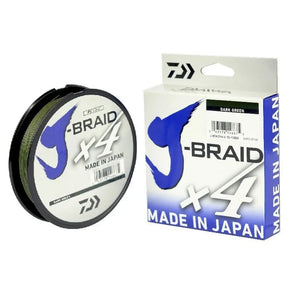 Linha Multifilamento Daiwa J-Braid X4 20lb 0,21mm Dark Green 135m