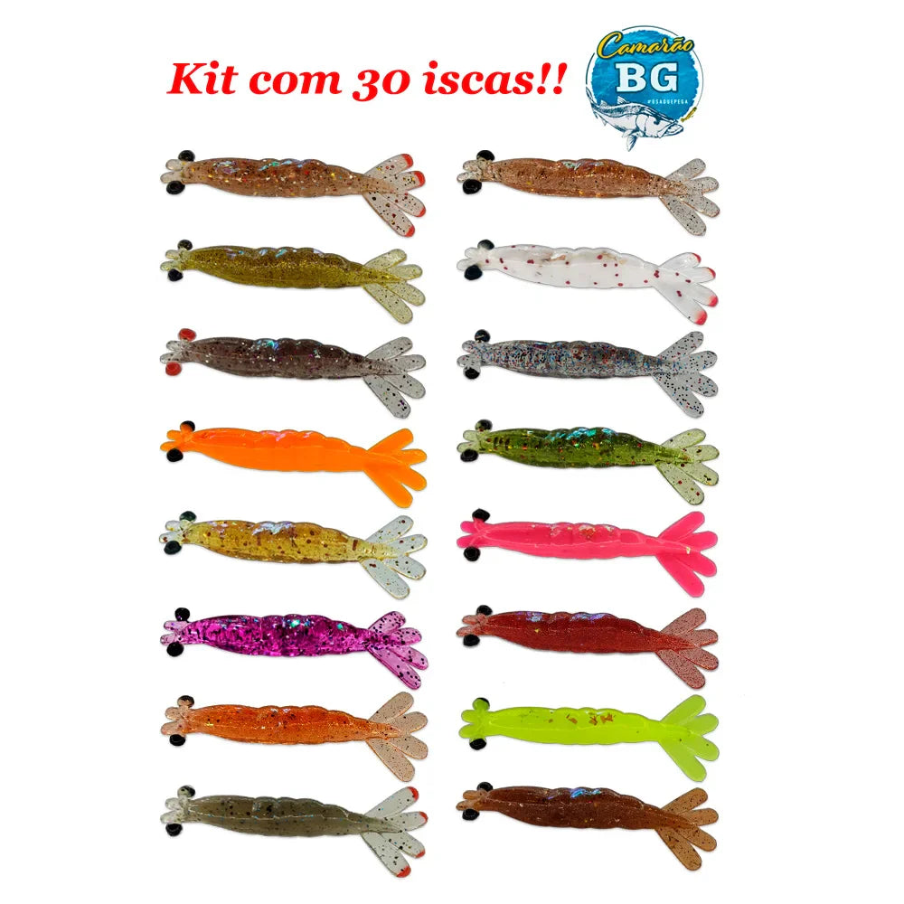 kit 30 Camarões BG 6cm (ultra light)